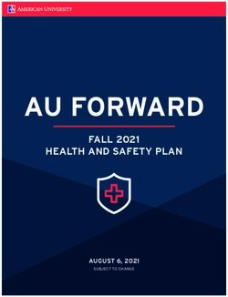 AU FORWARD FALL 2021 HEALTH AND SAFETY PLAN - AUGUST 6, 2021 - American ...