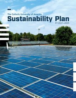 Sustainability Plan FY 2021-2025 - The Catholic University of America - Facilities