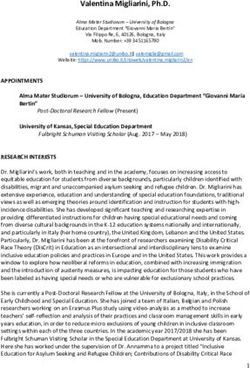 Valentina Migliarini, Ph.D - Unibo