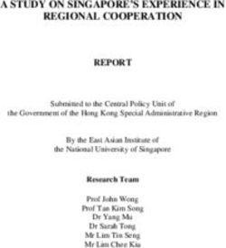 A STUDY ON SINGAPORE'S EXPERIENCE IN REGIONAL COOPERATION