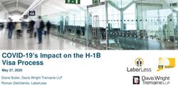 COVID-19's Impact on the H-1B Visa Process - May 27, 2020 Diane Butler, Davis Wright Tremaine LLP - Davis Wright ...