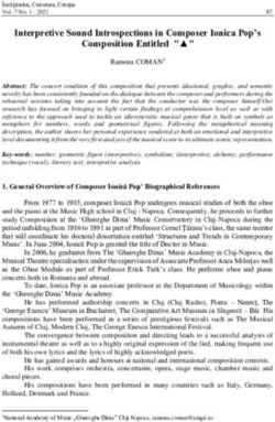 Interpretive Sound Introspections in Composer Ionica Pop's Composition Entitled " " - ICC Online