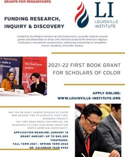 FUNDING RESEARCH, INQUIRY & DISCOVERY - Louisville Institute