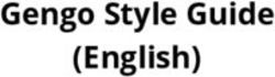 Gengo Style Guide (English)
