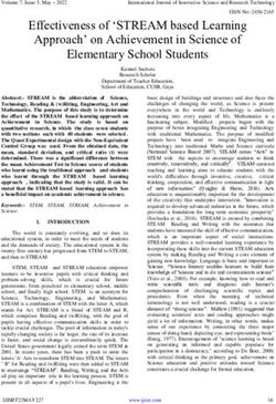 Effectiveness of 'STREAM based Learning Approach' on Achievement in Science of Elementary School Students