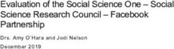 Evaluation of the Social Science One - Social Science Research Council - Facebook Partnership - Drs. Amy O'Hara and Jodi Nelson December 2019 ...