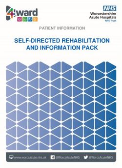 SELF-DIRECTED REHABILITATION AND INFORMATION PACK - PATIENT INFORMATION