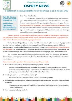 OSPREY NEWS - Playa Vista Elementary School