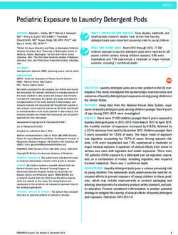 Pediatric Exposure to Laundry Detergent Pods