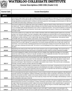 WATERLOO COLLEGIATE INSTITUTE - Course Descriptions 2020-2021 (Grade 9-12) - School Year Information