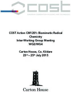 WG2/WG4 COST Action CM1201: Biomimetic Radical Chemistry - Inter-Working Group Meeting Carton House, Co. Kildare 23rd - 25th July 2015