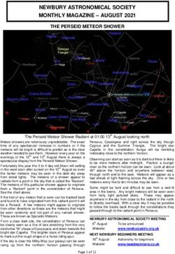 NEWBURY ASTRONOMICAL SOCIETY MONTHLY MAGAZINE - AUGUST 2021