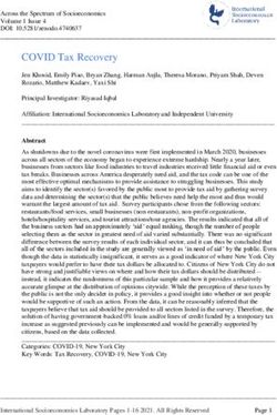 COVID Tax Recovery - Projects at Harvard