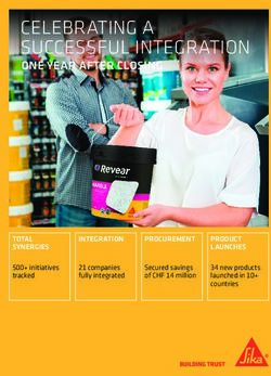 CELEBRATING A SUCCESSFUL INTEGRATION - ONE YEAR AFTER CLOSING - TOTAL SYNERGIES - Sika Group