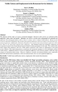 Visible Tattoos and Employment in the Restaurant Service Industry