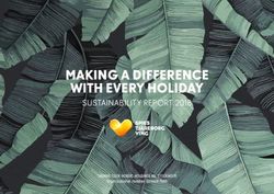 MAKING A DIFFERENCE WITH EVERY HOLIDAY - SUSTAINABILITY REPORT 2018 THOMAS COOK NORDIC HOLDINGS AB, STOCKHOLM - Ving