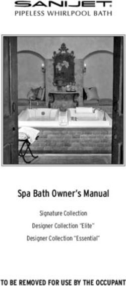 Spa Bath Owner's Manual - TO BE REMOVED FOR USE BY THE OCCUPANT Signature Collection