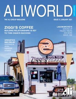 ALIWORLDISSUE 9 | JANUARY 2021 - ZIGGI'S COFFEE BUILDING RELATIONSHIPS IS KEY TO THIS CHAIN'S SUCCESS - Ali Group