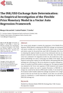 The INR/USD Exchange Rate Determination: An Empirical Investigation of the Flexible Price Monetary Model in a Vector Auto Regression Framework ...