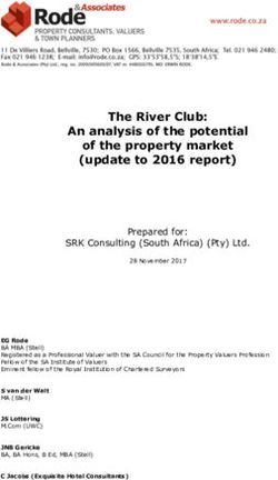 The River Club: An analysis of the potential of the property market (update to 2016 report)