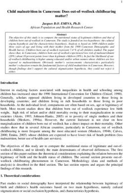 Child malnutrition in Cameroon: Does out-of-wedlock childbearing matter?