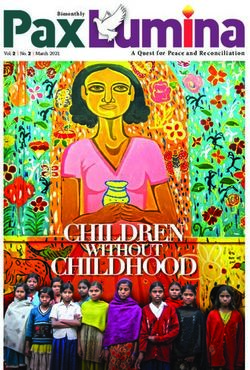 CHILDREN CHILDHOOD WITHOUT - A Quest for Peace and Reconciliation - Jesuit Conference of South Asia