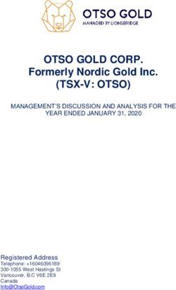 OTSO GOLD CORP. (TSX-V: OTSO) - Formerly Nordic Gold Inc. MANAGEMENT'S DISCUSSION AND ANALYSIS FOR THE YEAR ENDED JANUARY 31, 2020 - Registered ...