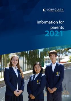 2021 Information for parents - John Curtin College of the Arts