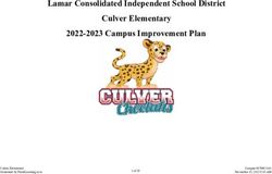 Lamar Consolidated Independent School District Culver Elementary 2022-2023 Campus Improvement Plan - Lamar Consolidated ISD