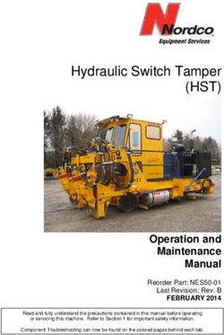 Hydraulic Switch Tamper - (HST) - Operation and Maintenance Manual