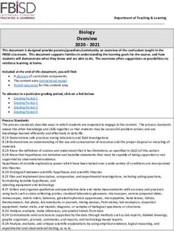 Biology Overview 2020 2021