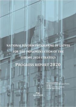 PROGRESS REPORT 2020 NATIONAL REFORM PROGRAMME OF LATVIA FOR THE IMPLEMENTATION OF THE EUROPE 2020 STRATEGY - Europa EU