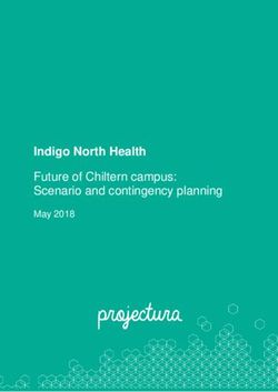 Indigo North Health Future of Chiltern campus: Scenario and contingency planning - May 2018