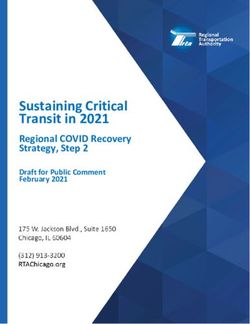 Transit in 2021 Regional COVID Recovery Strategy, Step 2 Draft for Public Comment February 2021 - Regional Transportation ...