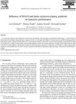 Influence of HALO and drain-extension doping gradients on transistor performance