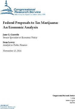 Federal Proposals to Tax Marijuana: An Economic Analysis - Jane G. Gravelle Senior Specialist in Economic Policy Sean Lowry Analyst in Public Finance