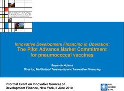 The Pilot Advance Market Commitment - Innovative Development Financing in Operation