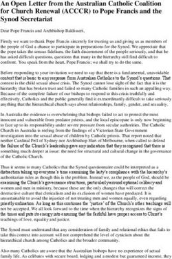An Open Letter from the Australian Catholic Coalition for Church Renewal (ACCCR) to Pope Francis and the Synod Secretariat