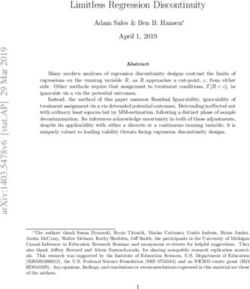 Limitless Regression Discontinuity - Adam Sales & Ben B. Hansen April 1, 2019