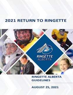 2021 RETURN TO RINGETTE - RINGETTE ALBERTA GUIDELINES AUGUST 25, 2021