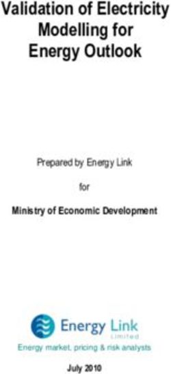 Validation of Electricity Modelling for Energy Outlook - Ministry of Economic Development - MBIE