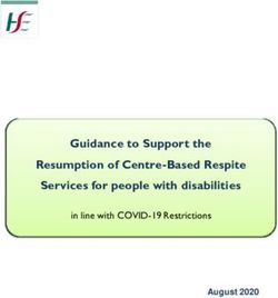 Guidance to Support the Resumption of Centre-Based Respite Services for people with disabilities - in line with COVID-19 Restrictions