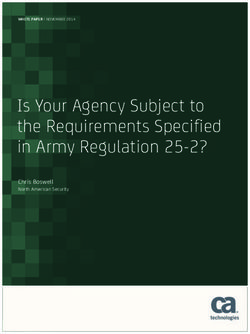 Is Your Agency Subject to the Requirements Specified in Army Regulation 25-2? - Chris Boswell