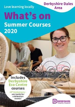 What's on Summer Courses 2020 - Derbyshire Dales Area