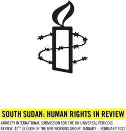 SOUTH SUDAN: HUMAN RIGHTS IN REVIEW - AMNESTY INTERNATIONAL SUBMISSION FOR THE UN UNIVERSAL PERIODIC REVIEW, 40TH SESSION OF THE UPR WORKING ...