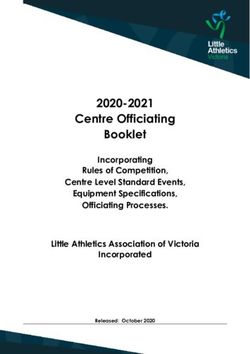 Centre Officiating Booklet - 2020-2021 Incorporating Rules of Competition, Centre Level Standard Events, Equipment Specifications, Officiating ...