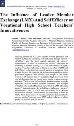 The Influence of Leader Member Exchange (LMX) And Self Efficacy on Vocational High School Teachers' Innovativeness - IJICC