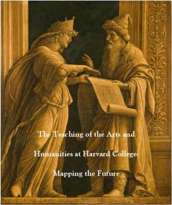 The Teaching of the Arts and Humanities at Harvard College: Mapping the Future
