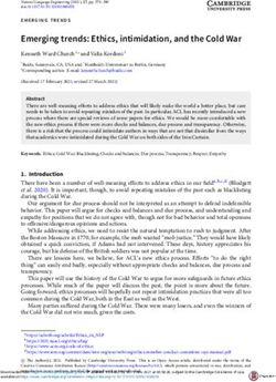 Emerging trends: Ethics, intimidation, and the Cold War