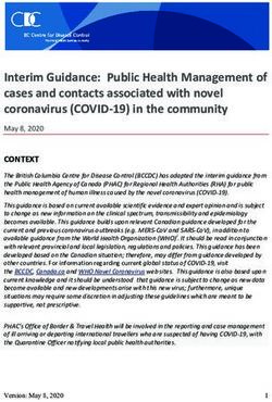 Interim Guidance: Public Health Management of cases and contacts associated with novel coronavirus (COVID-19) in the community